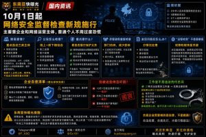 中国国内资讯｜10月1日起网络安全监督检查新规施行，重点查企业和网络运营主体