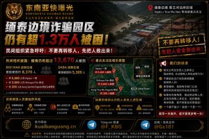 缅泰边境资讯｜缅泰边境诈骗园区据报逾1.3万人被困，民间组织呼吁救援