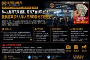 柬埔寨资讯｜8人乘机入境柬埔寨遇扣留，5人交纳300美元后获放行
