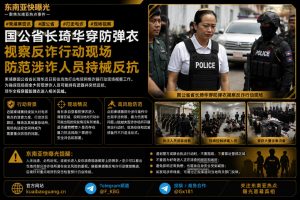 柬埔寨资讯｜国公省长琦华穿防弹衣视察反诈现场
