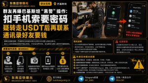巴基斯坦资讯｜群友爆料巴基斯坦警方执法争议，扣留手机涉嫌索要密码及虚拟资产