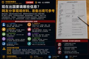 出境提醒｜网友分享近期出国登记材料填写详情与注意事项