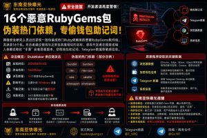 网络安全｜16个恶意RubyGems包被曝专偷钱包助记词与Telegram数据