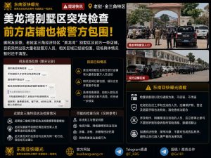 老挝资讯｜金三角美龙湾别墅区及周边店铺突发警方检查