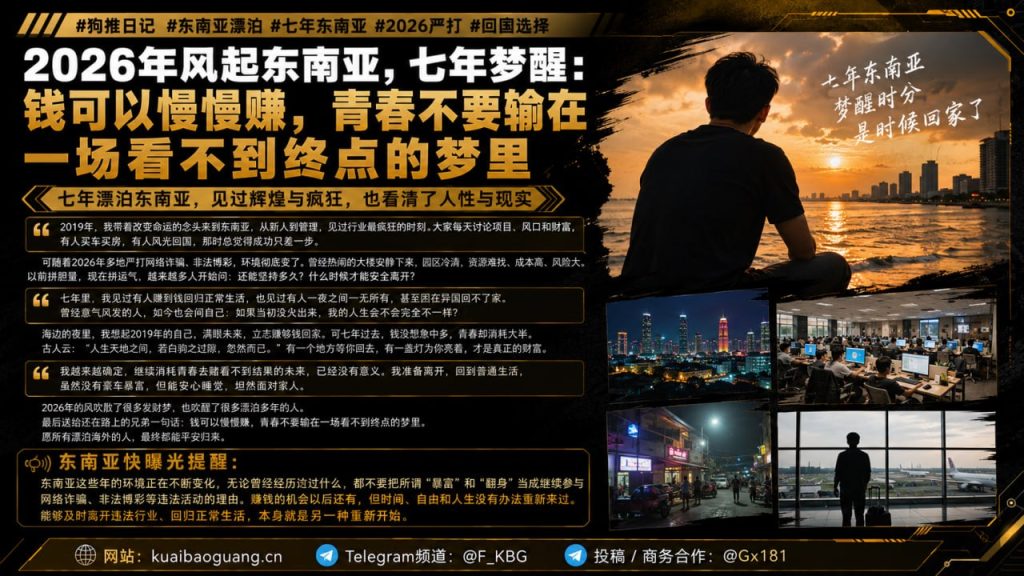 东南亚资讯｜七年东南亚漂泊梦醒，2026年严打之下迎来回国抉择