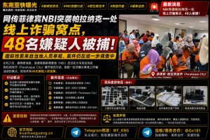 菲律宾资讯｜国家调查局突击帕拉纳克市网络诈骗窝点，现场48名嫌疑人被捕