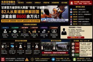 甘肃资讯｜甘肃警方破获特大跨国荐股诈骗案，82名嫌疑人从柬埔寨押解回国