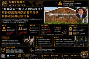 柬埔寨资讯｜前外交部高官托萨朗涉诈签证案移送金边法院