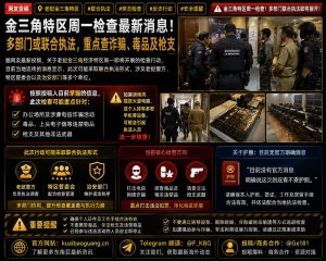 老挝金三角特区｜网传周一将开展多部门检查，重点排查电诈与违禁品