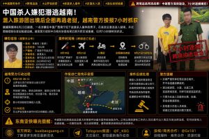 越南｜中国杀人嫌犯潜逃越南落网，中越警务协作7小时抓获
