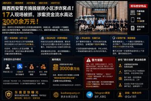 国内资讯｜陕西西安居民小区涉诈窝点被捣毁，17人落网涉案流水超3千万