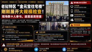老挝资讯｜金三角金元宝住宅楼大规模检查，数十人逐房排查