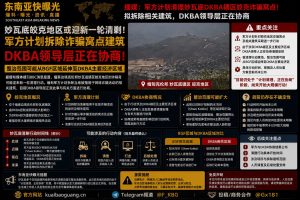 缅甸资讯｜妙瓦底皎克诈骗窝点面临清理，军方计划与DKBA协商