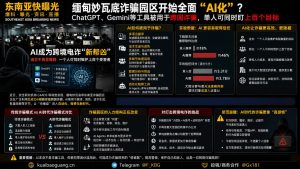 缅甸资讯｜妙瓦底诈骗园区全面转向AI化，单人可同时盯上百个目标