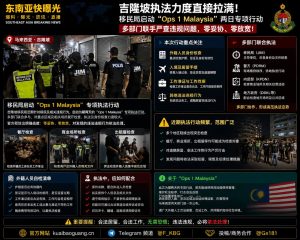 马来西亚资讯｜吉隆坡移民局启动Ops 1 Malaysia两日专项行动严查外籍人员