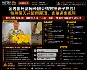 柬埔寨资讯｜金边警局副局长幽会情妇被抓包，撬天花板光膀爬屋顶逃离
