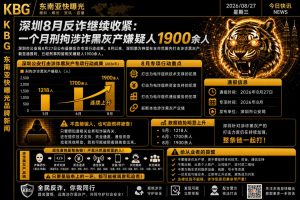 中国资讯｜深圳8月反诈行动持续收紧，刑拘涉诈黑灰产嫌疑人超1900人