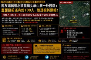 缅甸资讯｜网友爆料缅北嘎里码头半山腰园区内幕，称约百人滞留并准备主动投案上报
