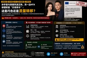 币圈资讯｜孙宇晨陷舆论风波之际，旗下HTX遭欧盟列入交易限制名单