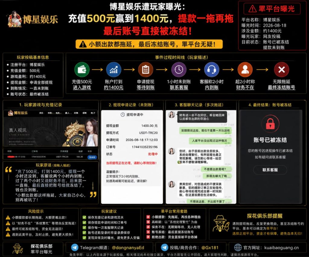 博星娱乐平台｜多名网友反映充值盈利后提现遭拖延，最终账号被冻结