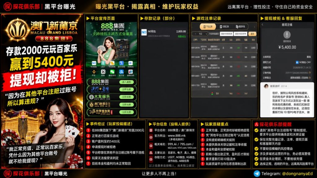 888集团澳门新葡京｜网友反映盈利后以关联账号为由拒付