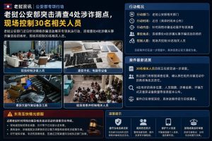 老挝资讯｜公安部专项清查4处涉诈据点，现场控制30名相关人员