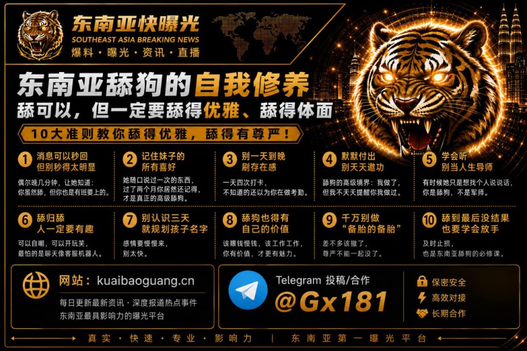 东南亚资讯｜海外华人分享情感日常，总结舔狗十大准则引发热议
