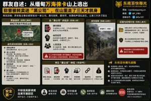 缅甸资讯｜一名中国网友自述从缅甸万海徕卡逃生，历经三天山路成功回国