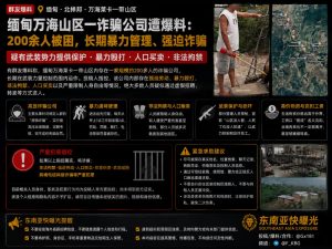 缅甸｜万海山区诈骗公司200余人被困遭暴力强迫并受武装保护