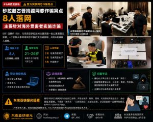 马来西亚资讯｜砂拉越古晋突袭网恋诈骗窝点，8名嫌疑人落网