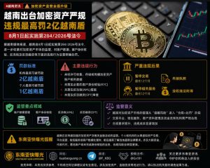 越南｜加密资产监管新规生效 机构违规最高罚2亿越南盾