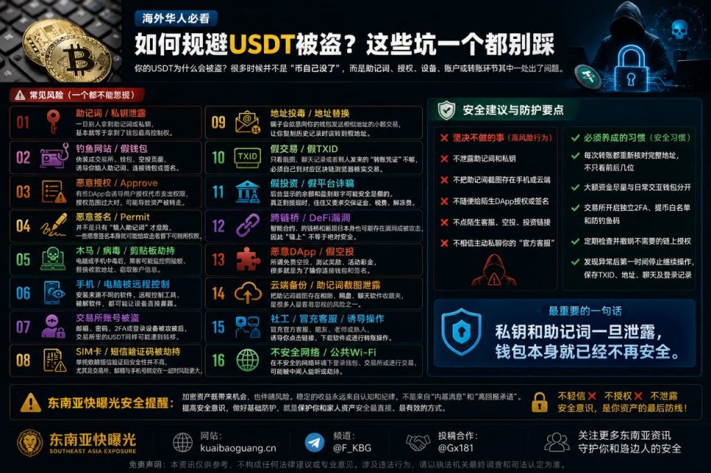 海外华人资讯｜海外华人如何规避USDT被盗风险，多项防骗指南需注意