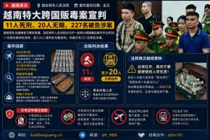 越南｜胡志明市法院宣判跨国毒品案 多名被告获死刑及无期徒刑