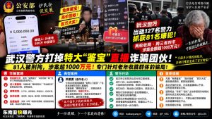 国内资讯｜武汉警方打掉特大鉴宝直播诈骗团伙，81人被刑事拘留