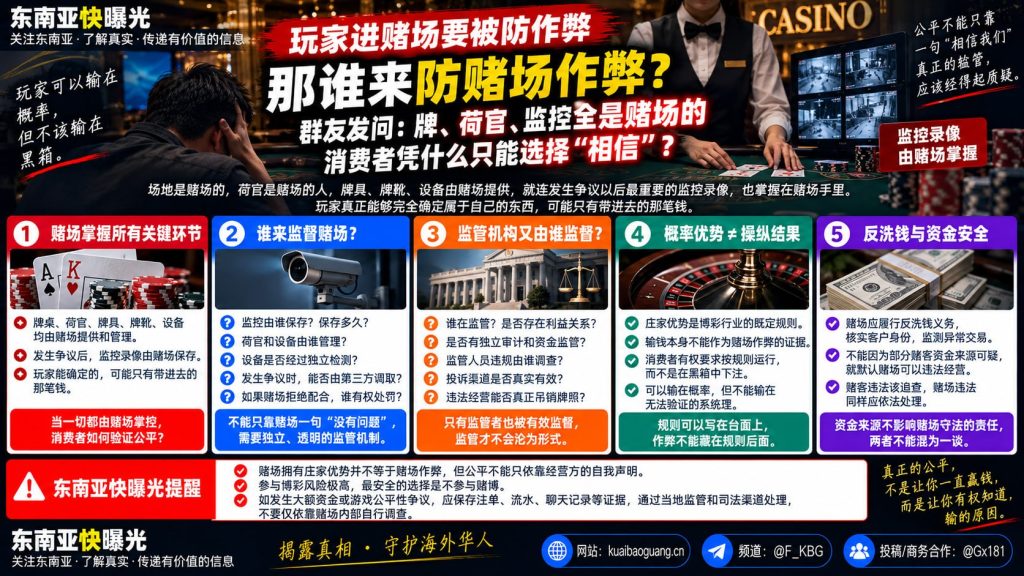 东南亚｜赌场监管缺失导致玩家维权难题与公平争议的深层问题