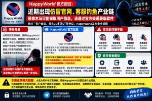 东南亚资讯｜HappyWorld回应客户盗号争议，指近期存在钓鱼诈骗