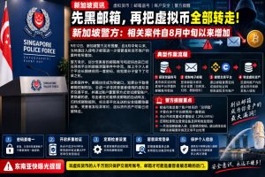 新加坡｜邮箱被盗导致虚拟币被转走 警方提醒案件增多