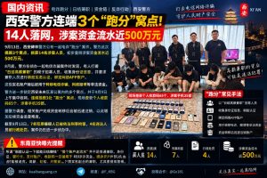 国内资讯｜西安碑林警方捣毁3个电诈跑分窝点 14人落网