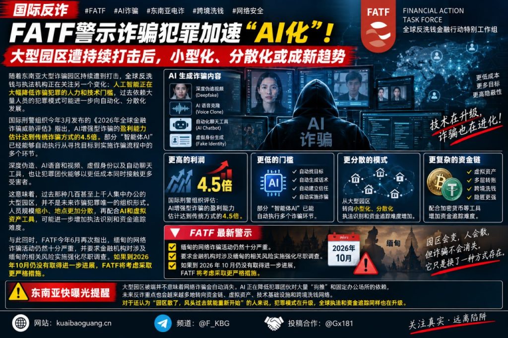 国际反诈｜FATF警示诈骗犯罪加速AI化，小型化和分散化或成新趋势