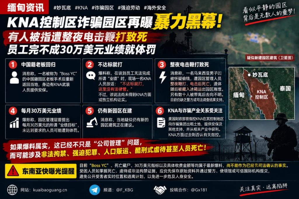 缅甸资讯｜妙瓦底诈骗园区再传黑幕，涉嫌暴力虐待与失踪