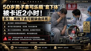 浙江资讯｜男子拿可乐瓶套下体被卡近两小时，医生紧急手术化解危机