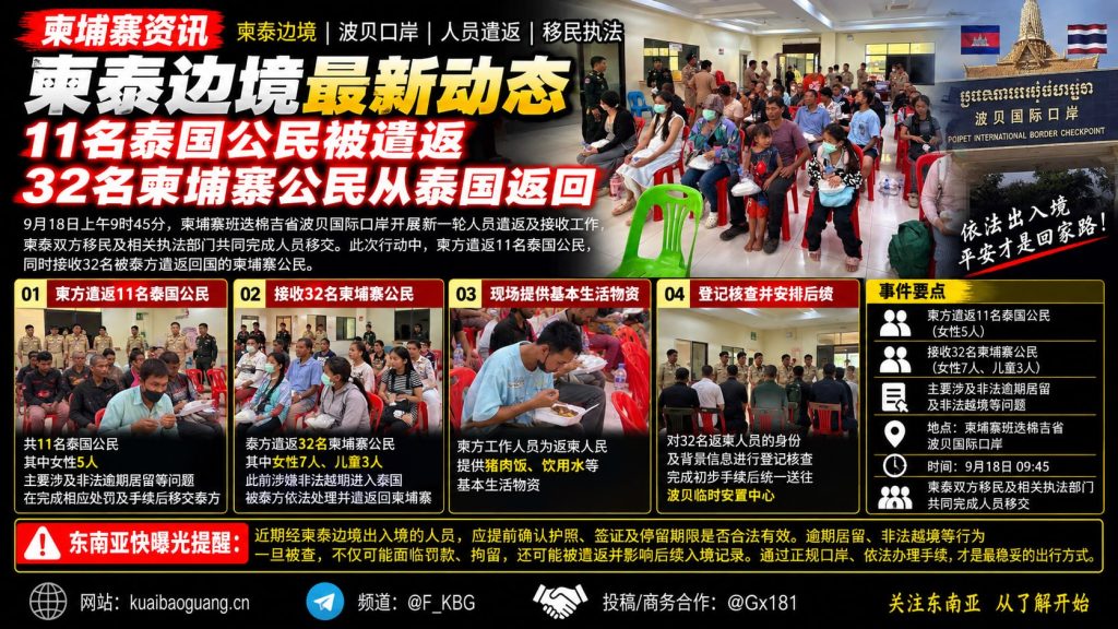 柬埔寨资讯｜柬泰边境波贝口岸开展新一轮人员遣返与接收
