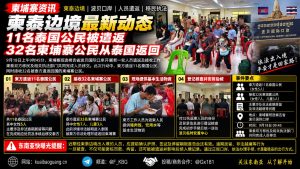 柬埔寨资讯｜柬泰边境波贝口岸开展新一轮人员遣返与接收