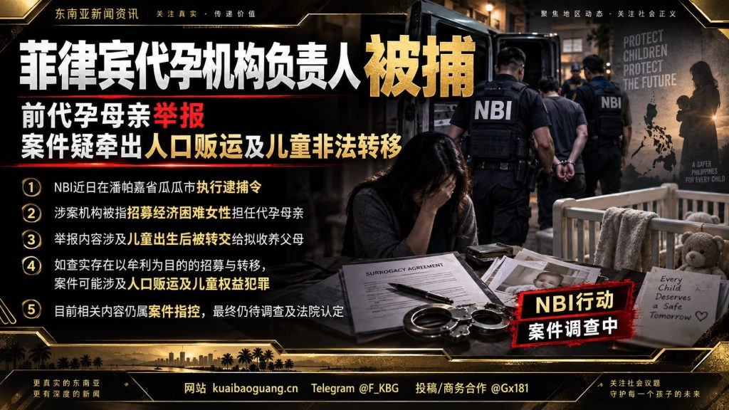 菲律宾资讯｜潘帕嘉省瓜瓜市代孕机构负责人被捕，涉嫌代孕与人口贩运