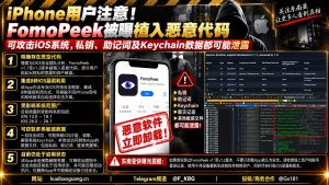 全球｜FomoPeek 恶意代码导致iPhone私钥助记词泄露