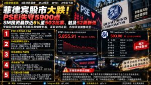 菲律宾｜菲律宾股市大跌，PSEi失守5900点，SM Investments暴跌近6%