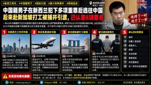 新西兰资讯｜中国籍男子在新西兰犯重罪后逃往中国，经新加坡引渡回新西兰已认罪