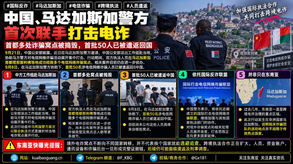 马达加斯加资讯｜中马警方首次联手打击电诈，首都多处窝点捣毁并遣返首批人员