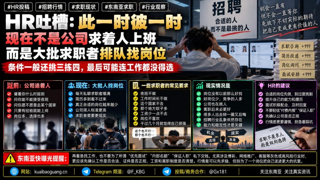 东南亚资讯｜求职市场行情转变，招聘岗位竞争加剧引发职场反思