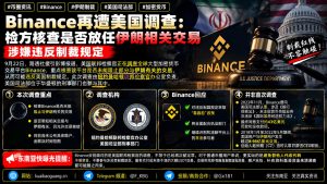 美国资讯｜Binance再遭美国联邦检察官调查，核查是否放任伊朗相关交易